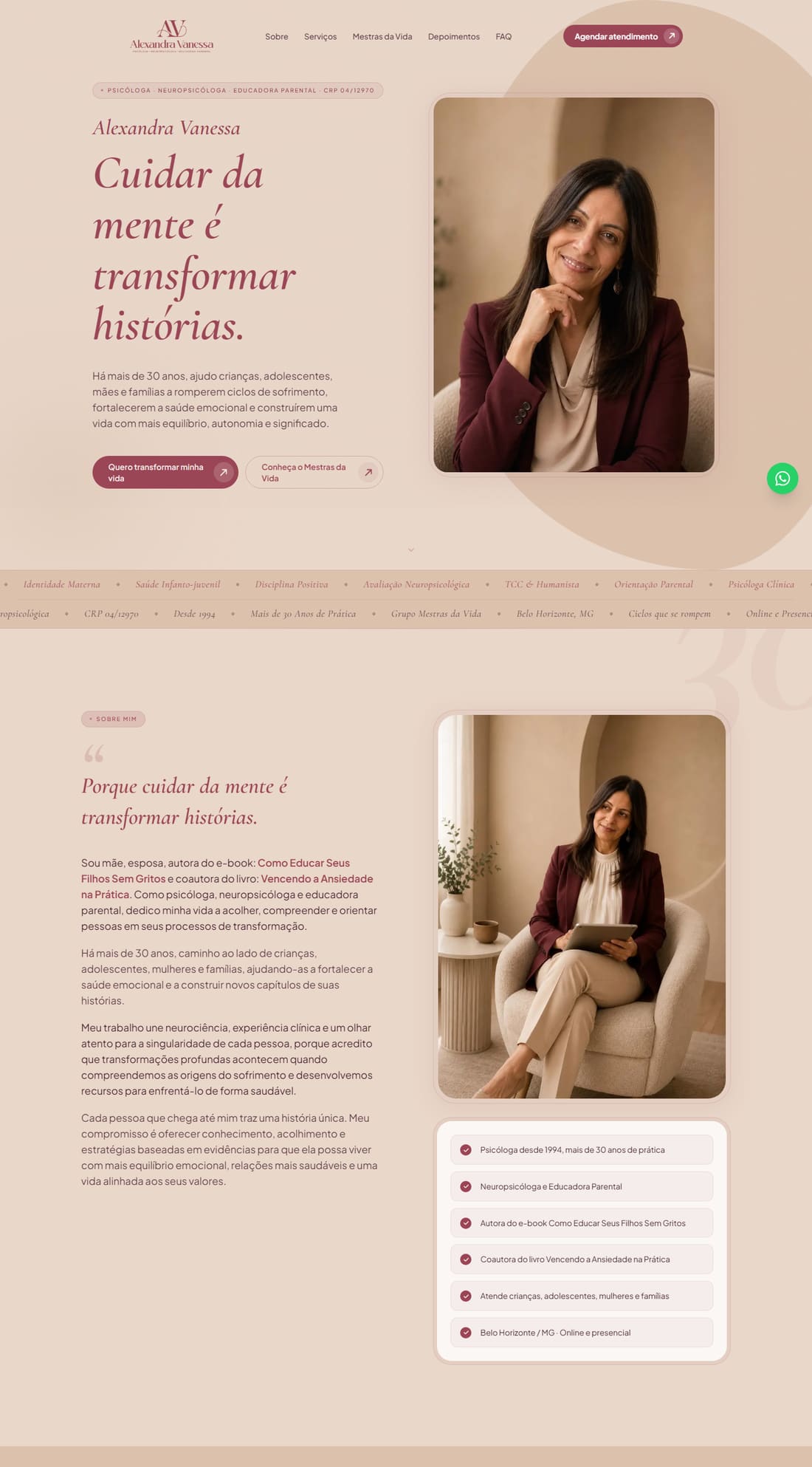 Site de Alexandra Vanessa