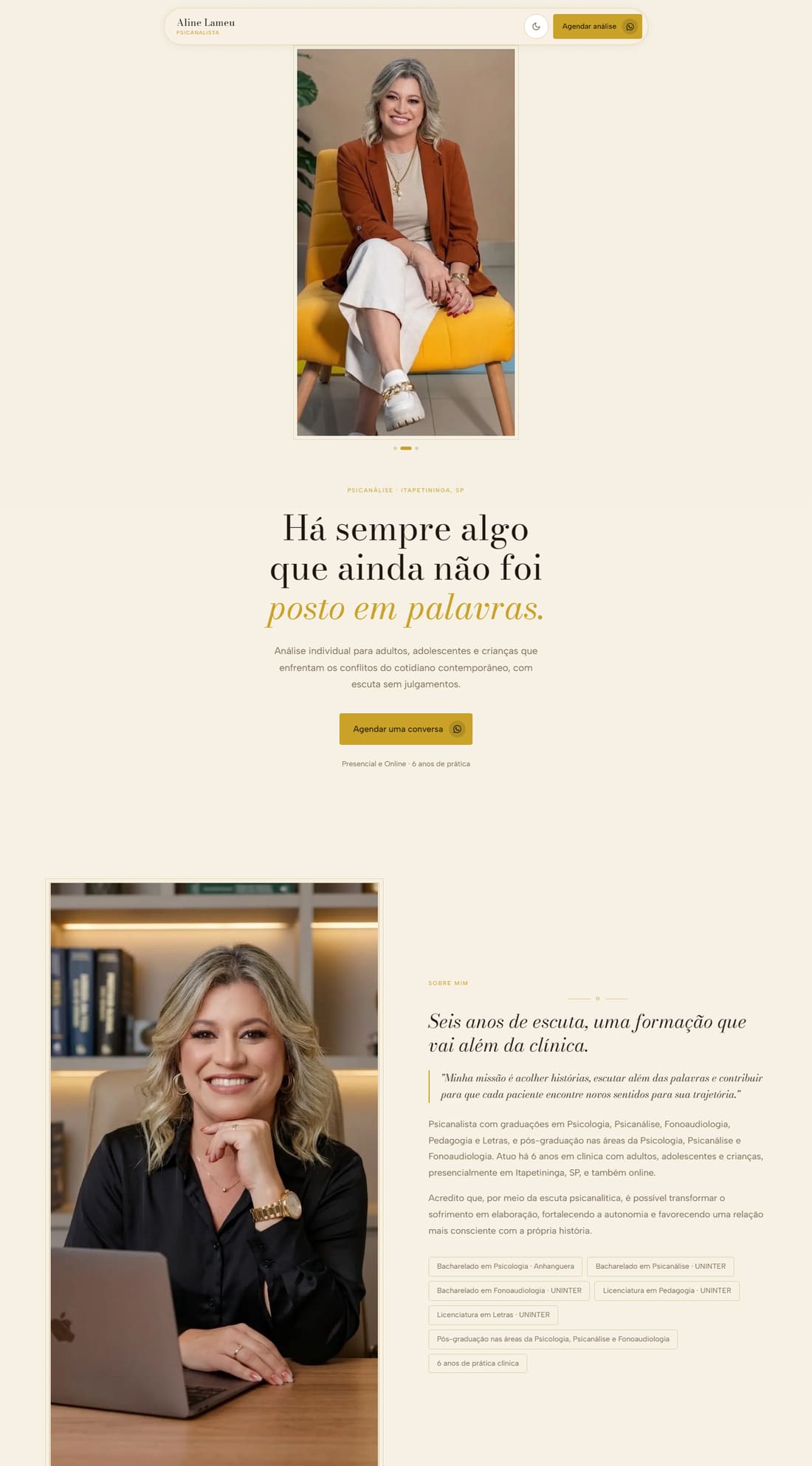 Site de Aline Pereira Lameu