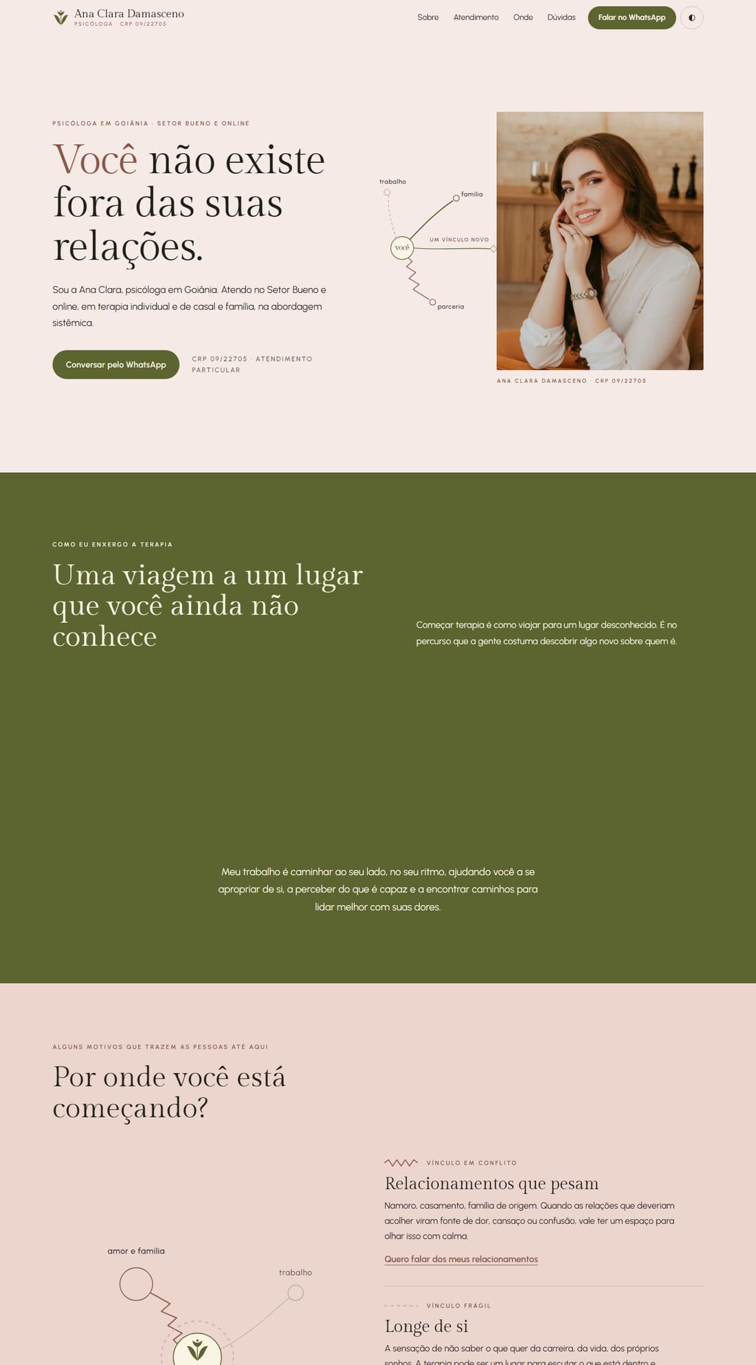 Site de Ana Clara Damasceno