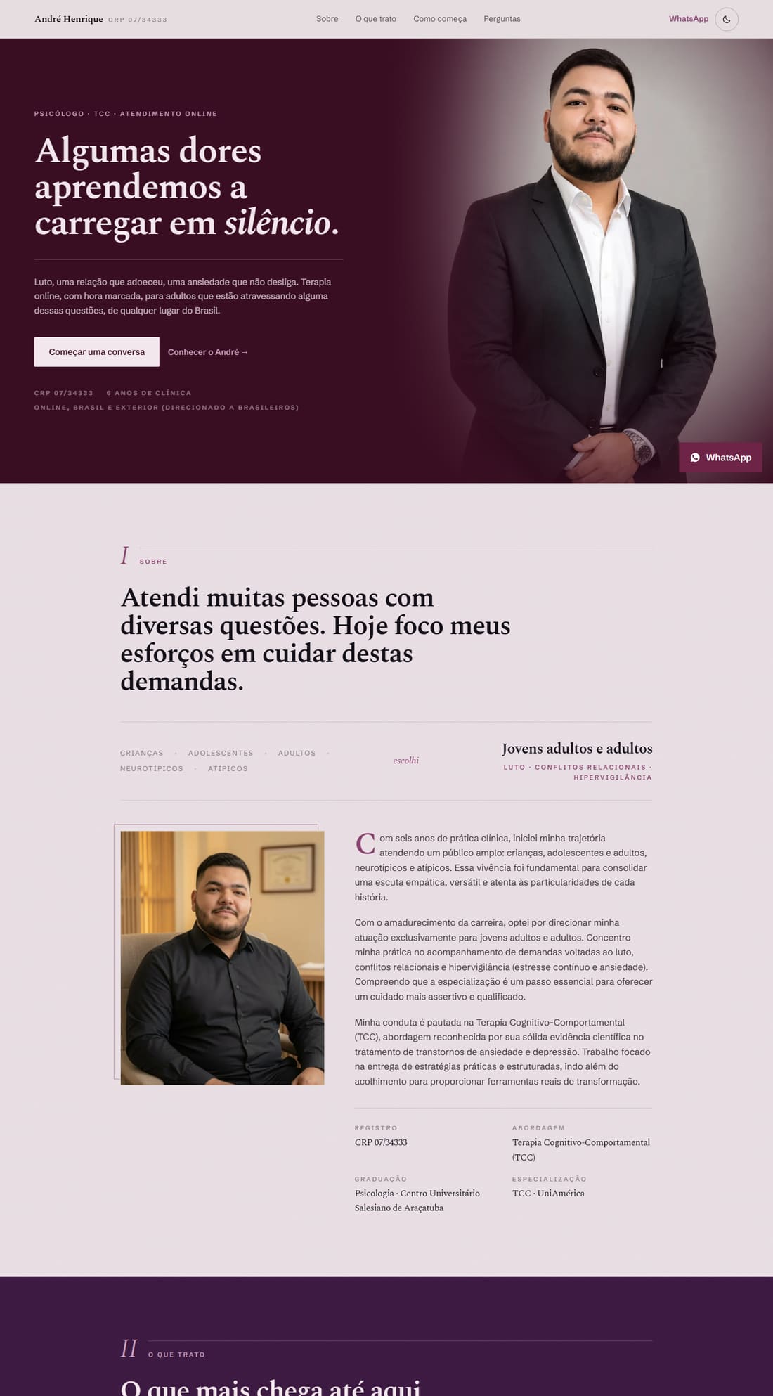 Site de André Henrique