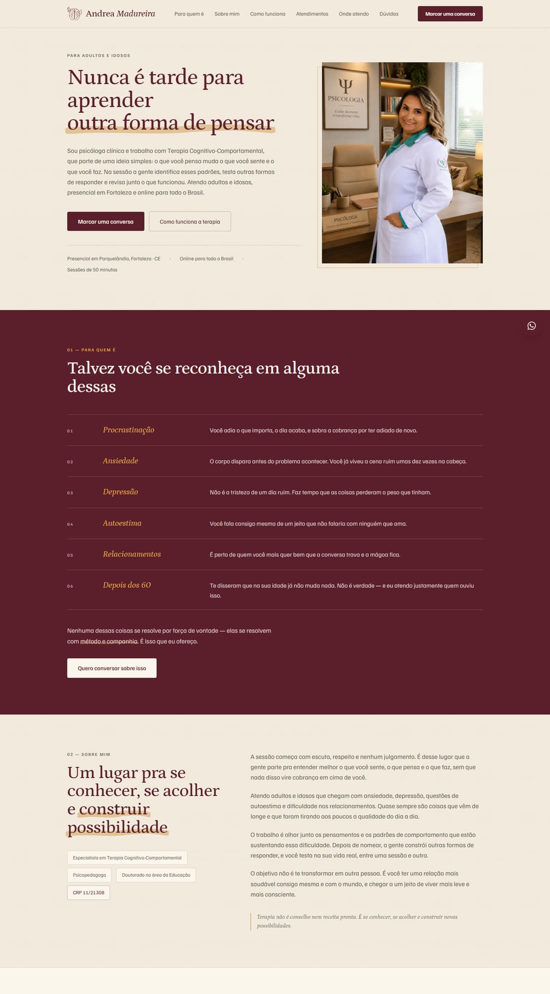 Site de Andrea Madureira
