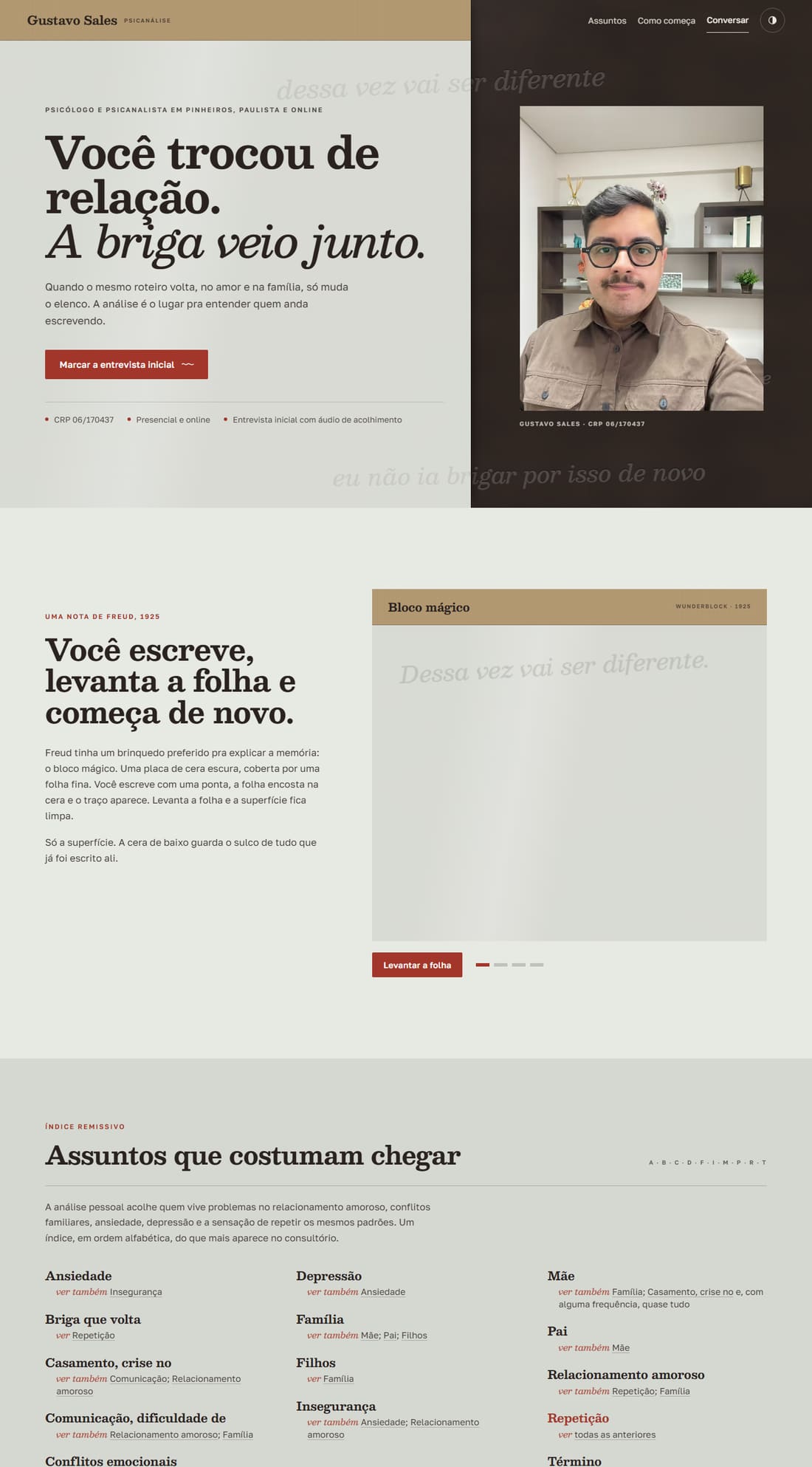 Site de Gustavo Sales