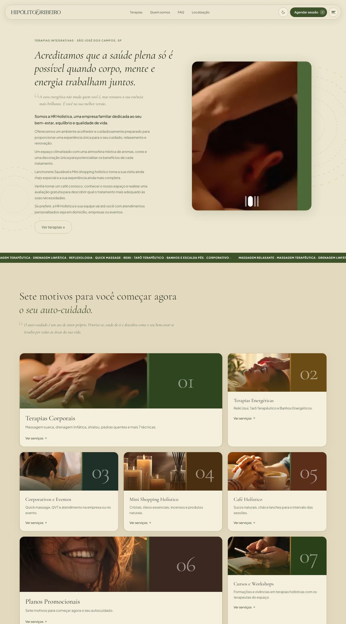 Site de Hipólito & Ribeiro Holística