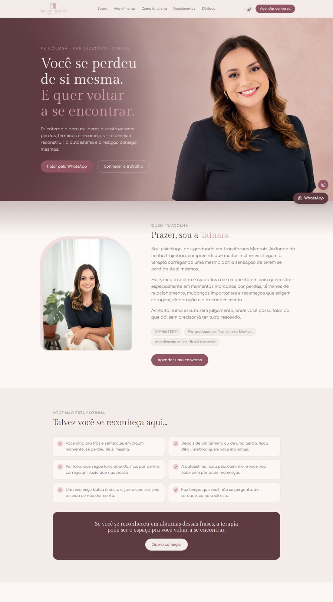 Site de Tainara Borges