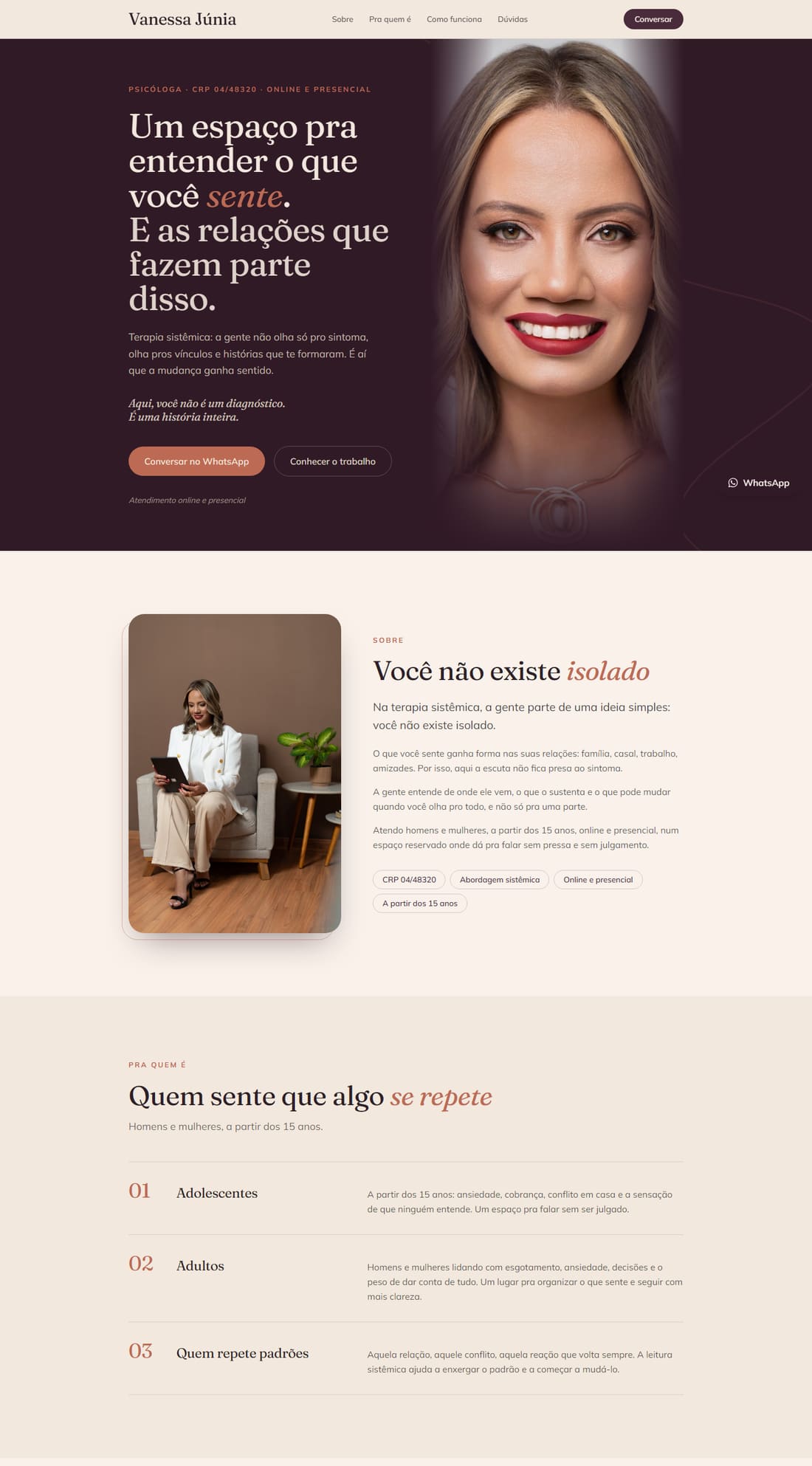 Site de Vanessa Júnia